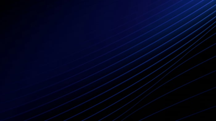Abstract blue lines on a dark background