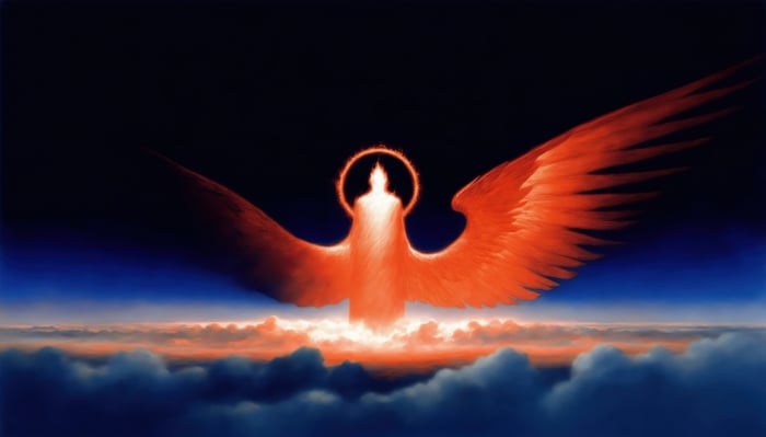 Guardian Angel Above The Clouds