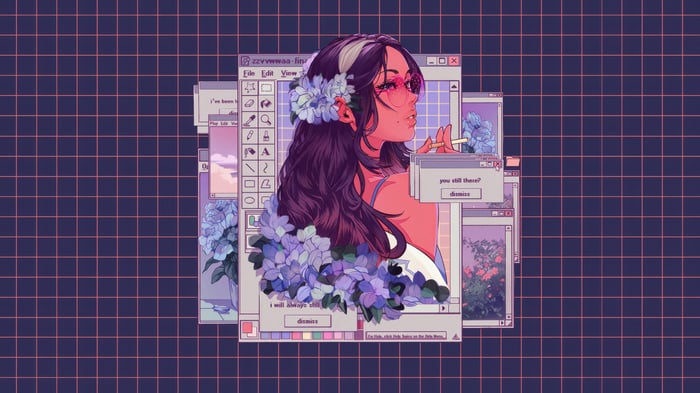 Woman with flower in hair and sunglasses smoking