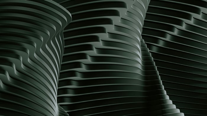 Green Architectural Curves Geometric Abstract