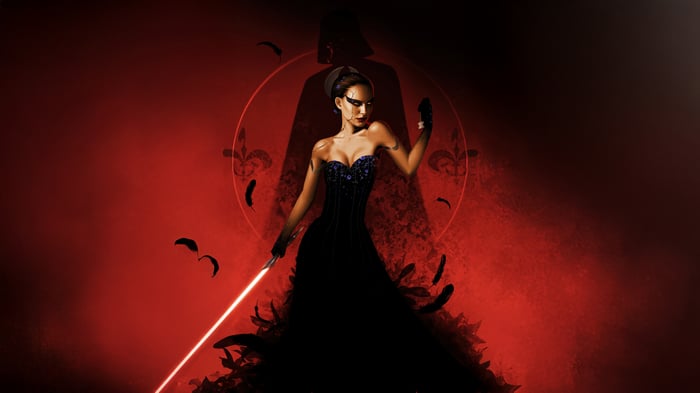 Dark Queen with Darth Vader Silhouette and Lightsaber