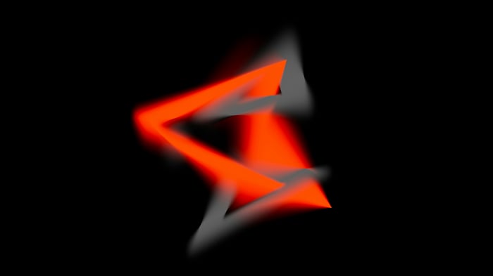 Glowing Orange and Gray Geometric Shapes