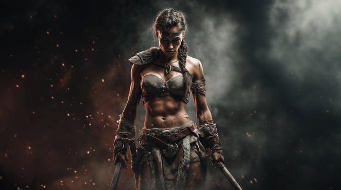 Valkyrie Reborn Warrior with Swords