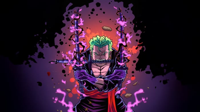 Roronoa Zoro from One Piece with swords