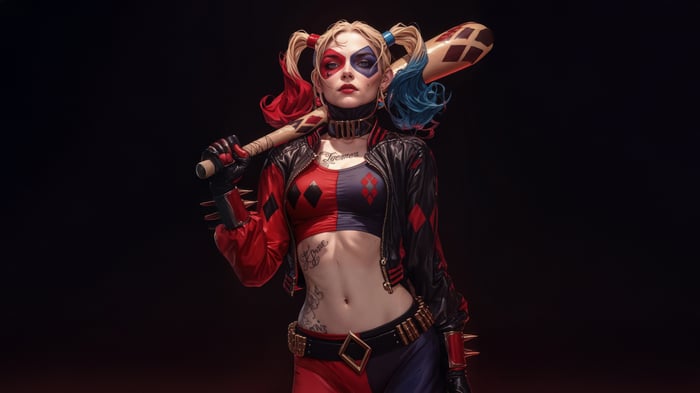 Harley Quinn with a baseball bat