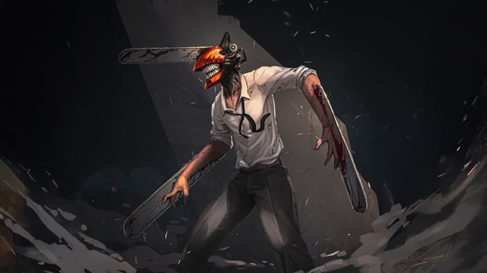 Denji from Chainsaw Man with Chainsaws