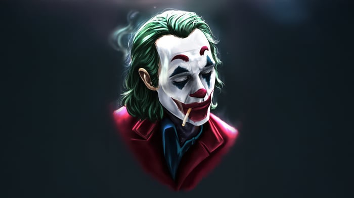Joker with a cigarette