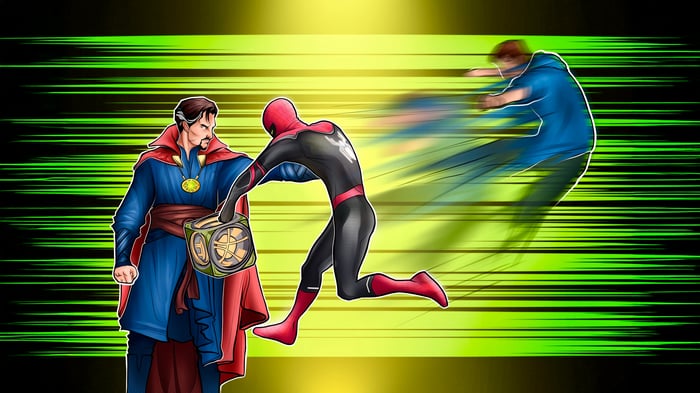 Doctor Strange and Spider-Man in a Speed Force Clash