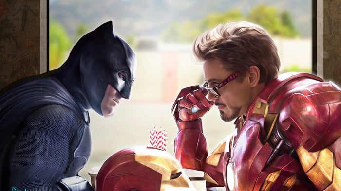 Batman and Iron Man face off