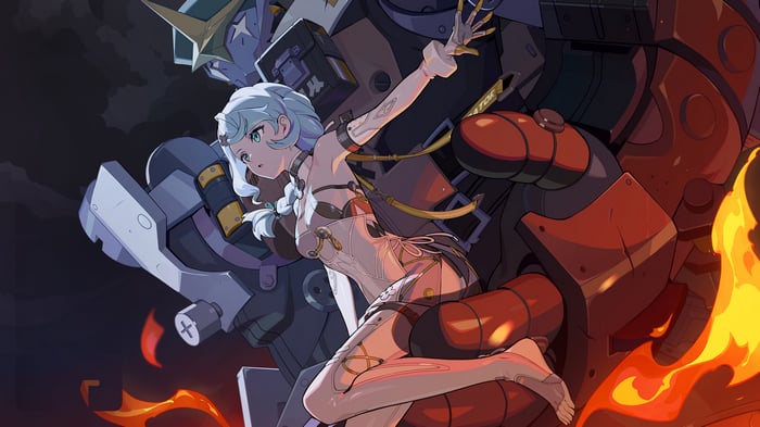 Zenless Zone Zero girl with mecha