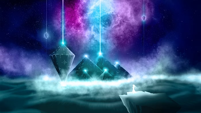 Cosmic Pyramids in a Nebula