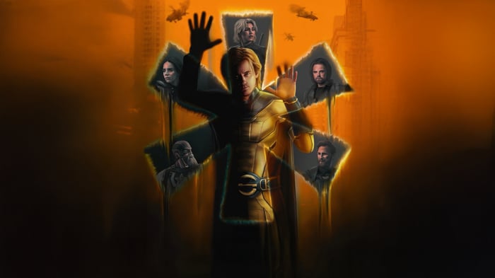 Thunderbolts Characters in a Stylized Poster