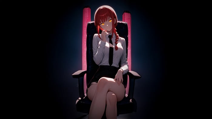 Makima Sitting in a Chair