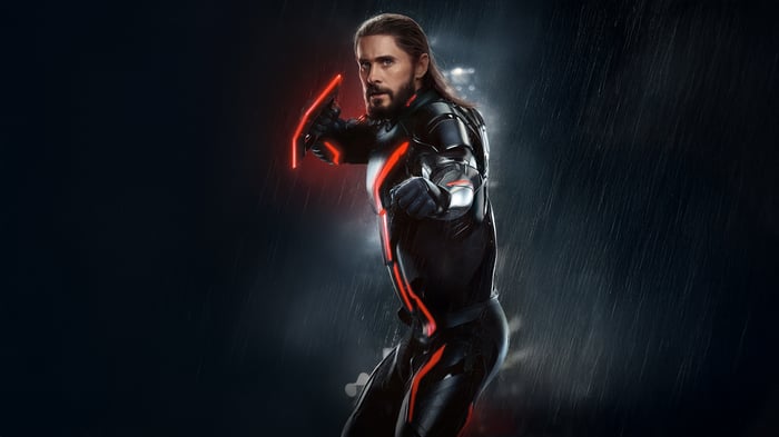 Jared Leto as Ares in Tron