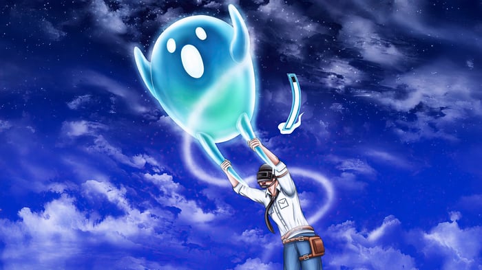 Playerunknown's Battlegrounds Ghost Character in Night Sky