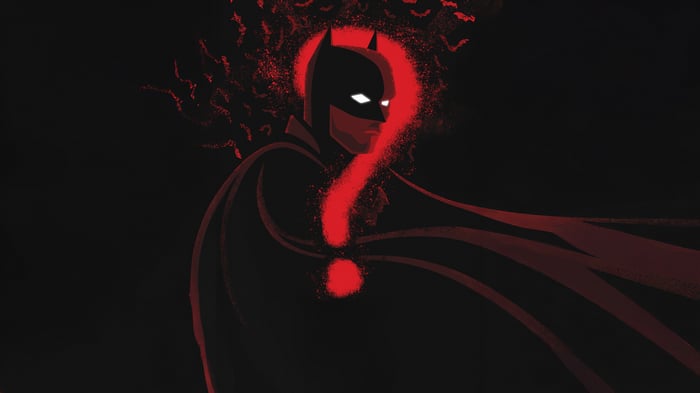 Batman with a Red Question Mark