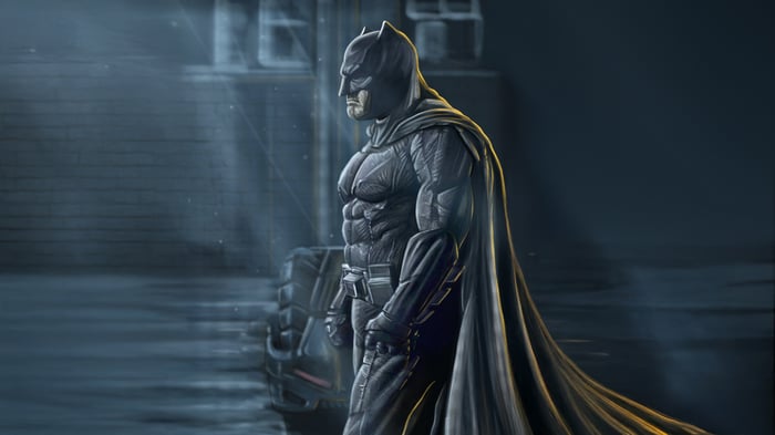 Batman in a dark alley