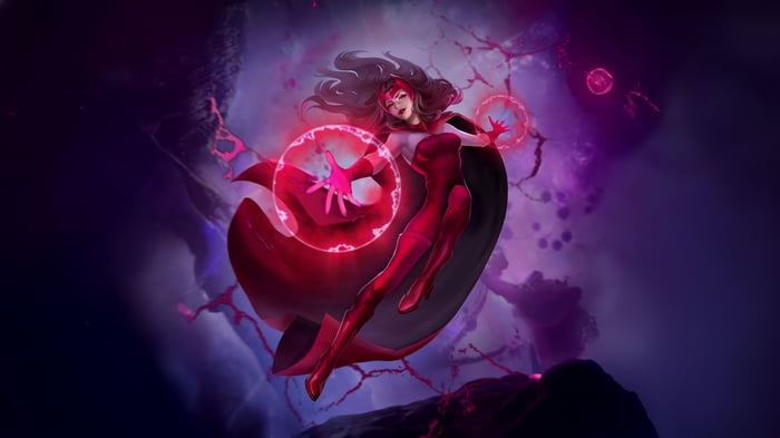 Scarlet Witch using magic in Marvel Snap