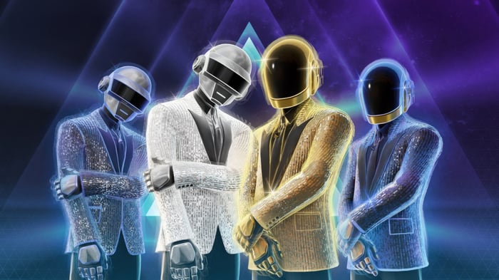 Fortnite X Daft Punk with four robots