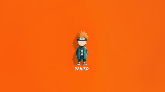 Yahiko from Naruto in a minimalist style