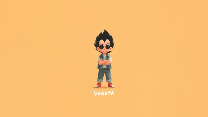 Chibi Vegeta in Casual Outfit