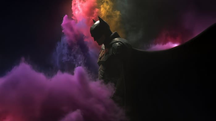 Batman in Colorful Smoke