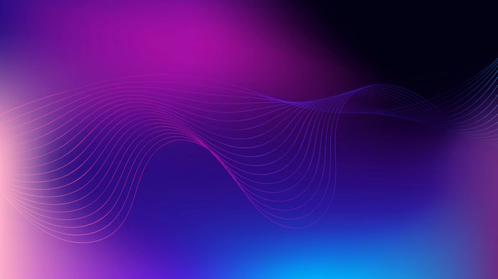 Purple Gradient Waves Abstract Background