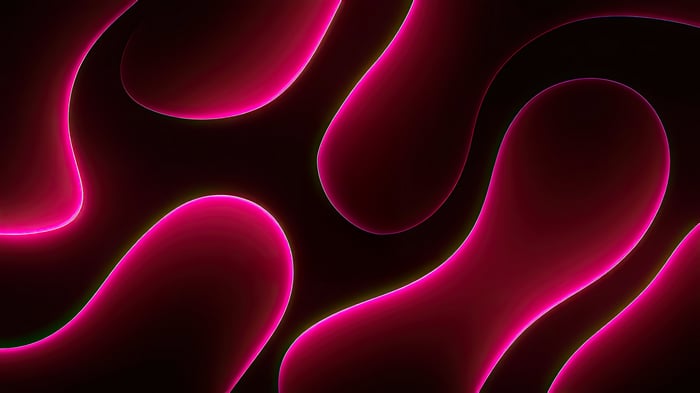 Abstract Fluorescent Pink and Black Patterns