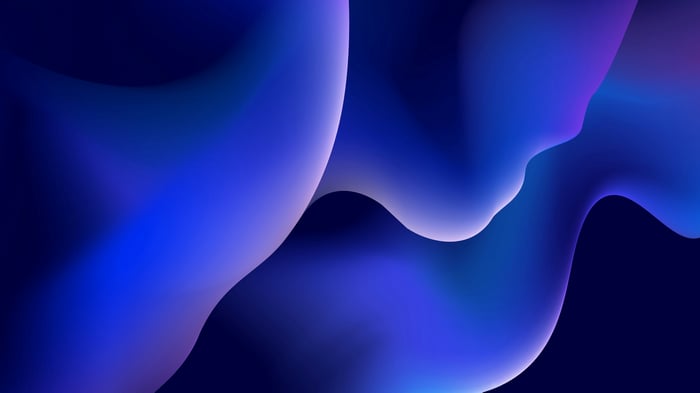 Smooth Blue Wave Forms Abstract Background