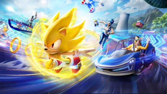 Super Sonic and friends race in PUBG Mobile crossover