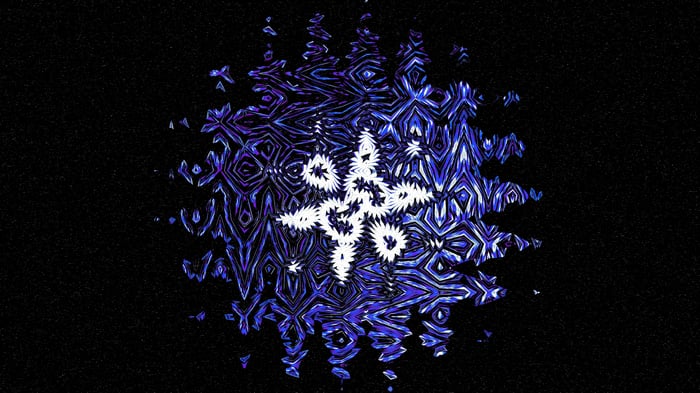 Swirling purple and white abstract pattern