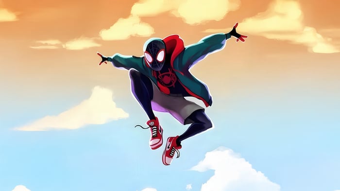 Miles Morales Spider-Man in the Sky