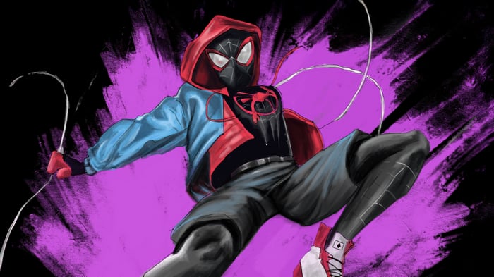 Miles Morales Spider-Man in a dynamic pose