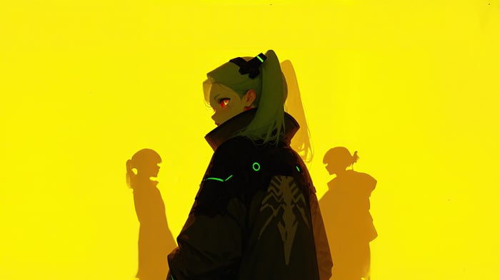 Rebecca from Cyberpunk 2077 with shadows