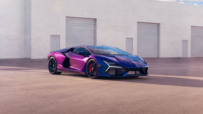 Lamborghini Revuelto in a parking lot