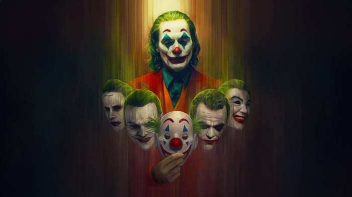 Joker with multiple masks