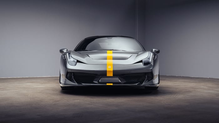 Ferrari 458 with Yellow Stripe