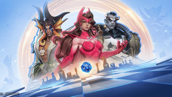 Marvel Rivals Game Characters and Chessboard