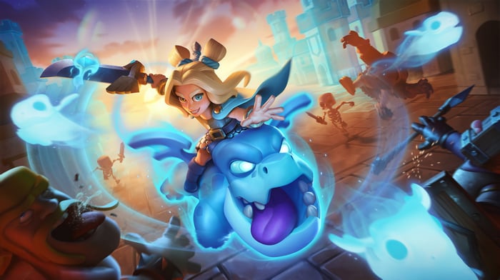Clash Royale Spirit Empress riding a blue creature