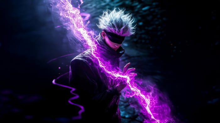 Satoru Gojo with Purple Lightning