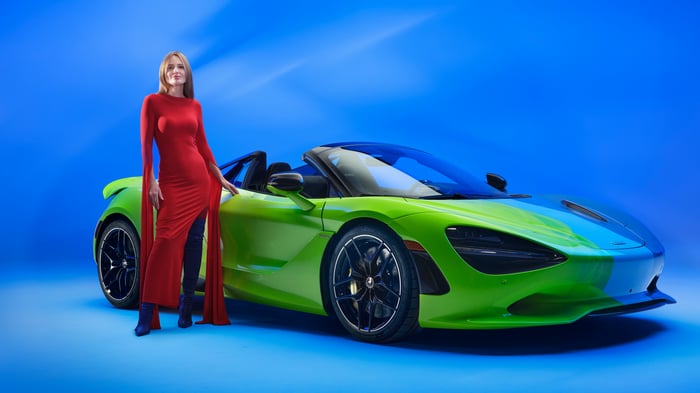 McLaren 750S Spider Project Chromology with Woman
