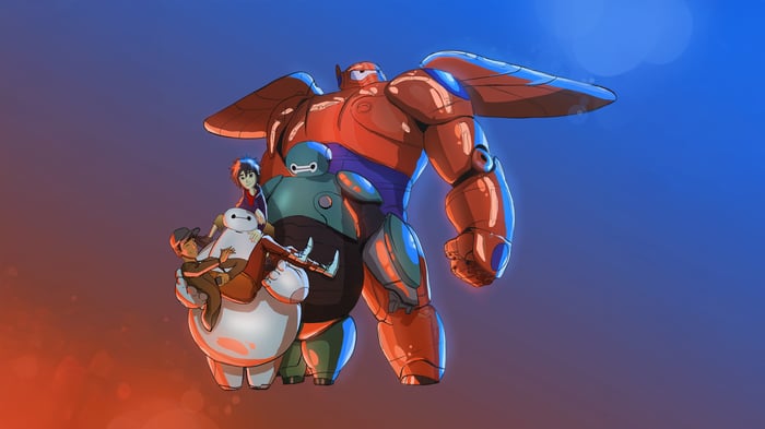 Big Hero 6 characters with Baymax
