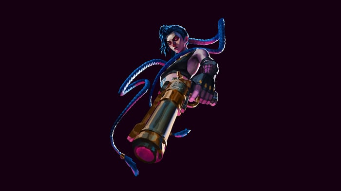 Jinx with her weapon