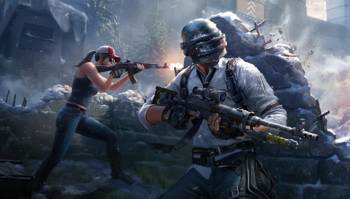PUBG Mobile Snow Theme Characters with Guns