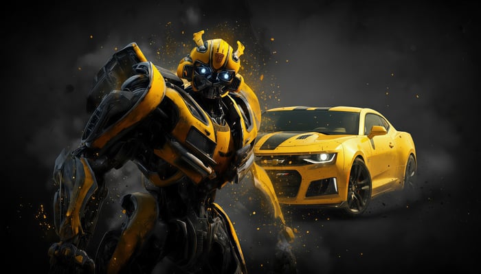 Bumblebee Transformer and Yellow Camaro
