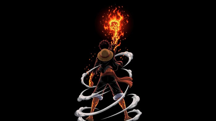 Monkey D. Luffy with fire powers
