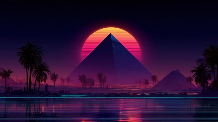 Neon Pyramid Synthwave Dreams