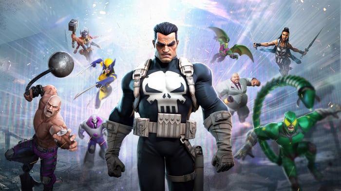Marvel Contest of Champions: Punisher and allies battle villains