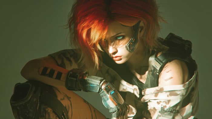 Red Haired Tech Warrior Girl