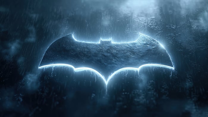 The Dark Knight Detective Logo in Rain
